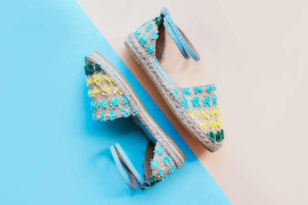 Chic espadrilles complementing a breezy summer dress